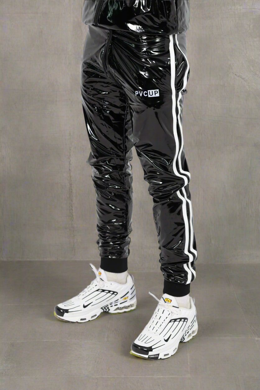 TOUCH UP - black / white - PANTS - PVC