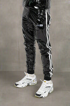 TOUCH UP - black / white - PANTS - PVC