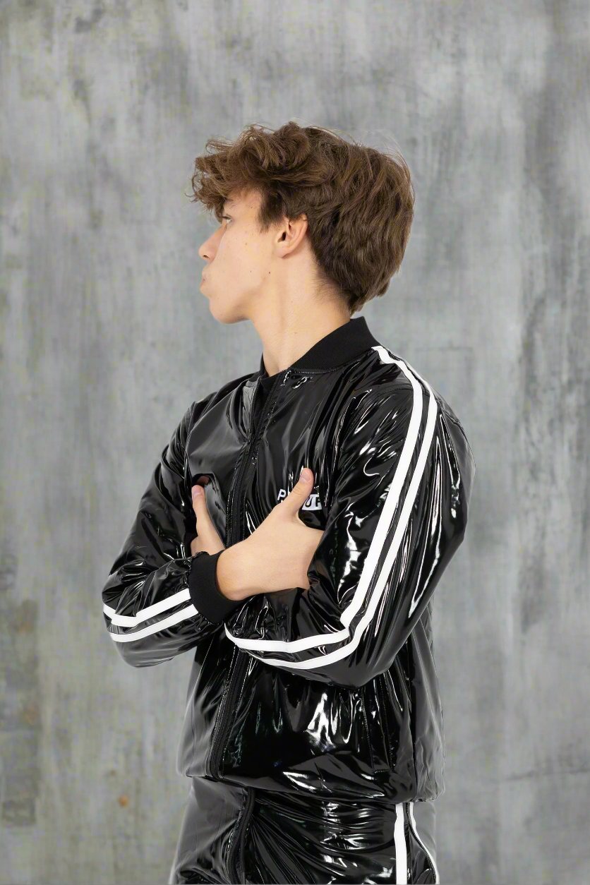 TOUCH UP - black / white - JACKET - PVC
