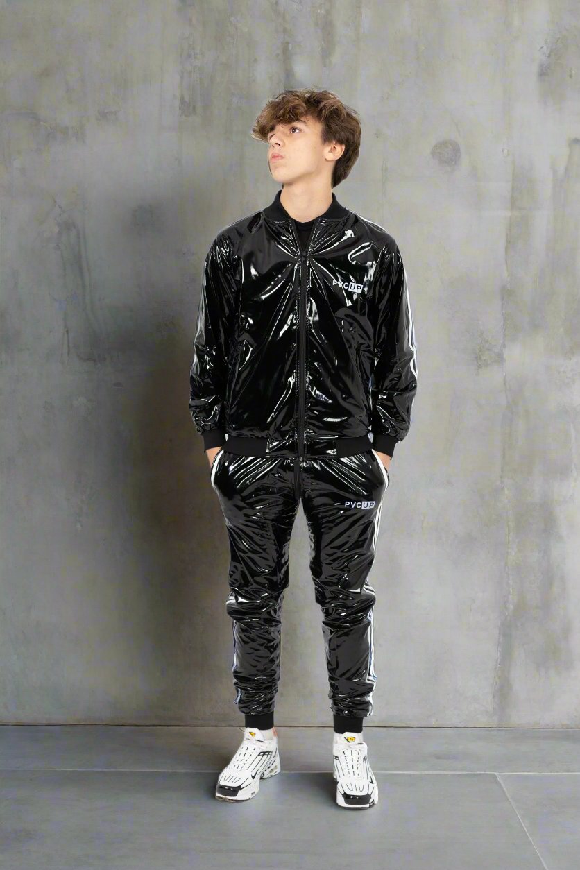 TOUCH UP - black / white - JACKET - PVC