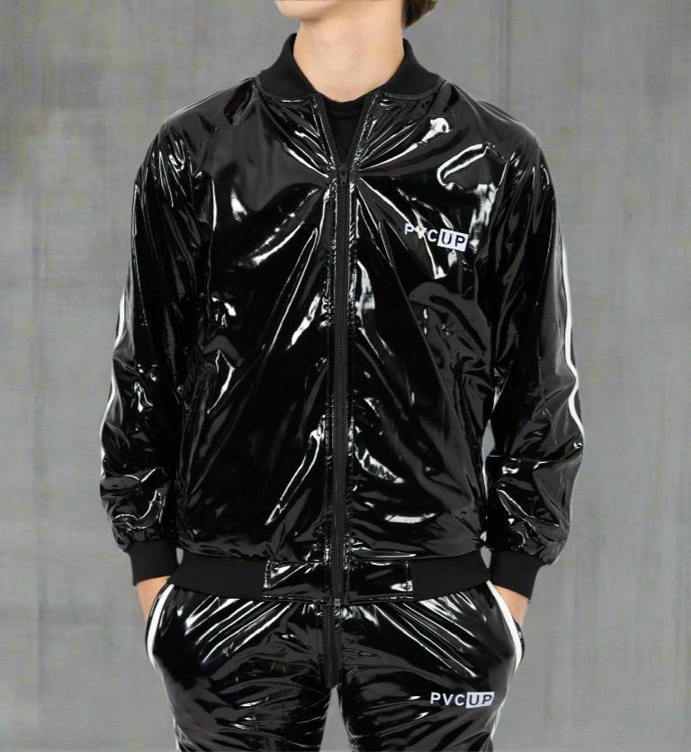 TOUCH UP - black / white - JACKET - PVC