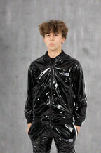 TOUCH UP - black / white - JACKET - PVC