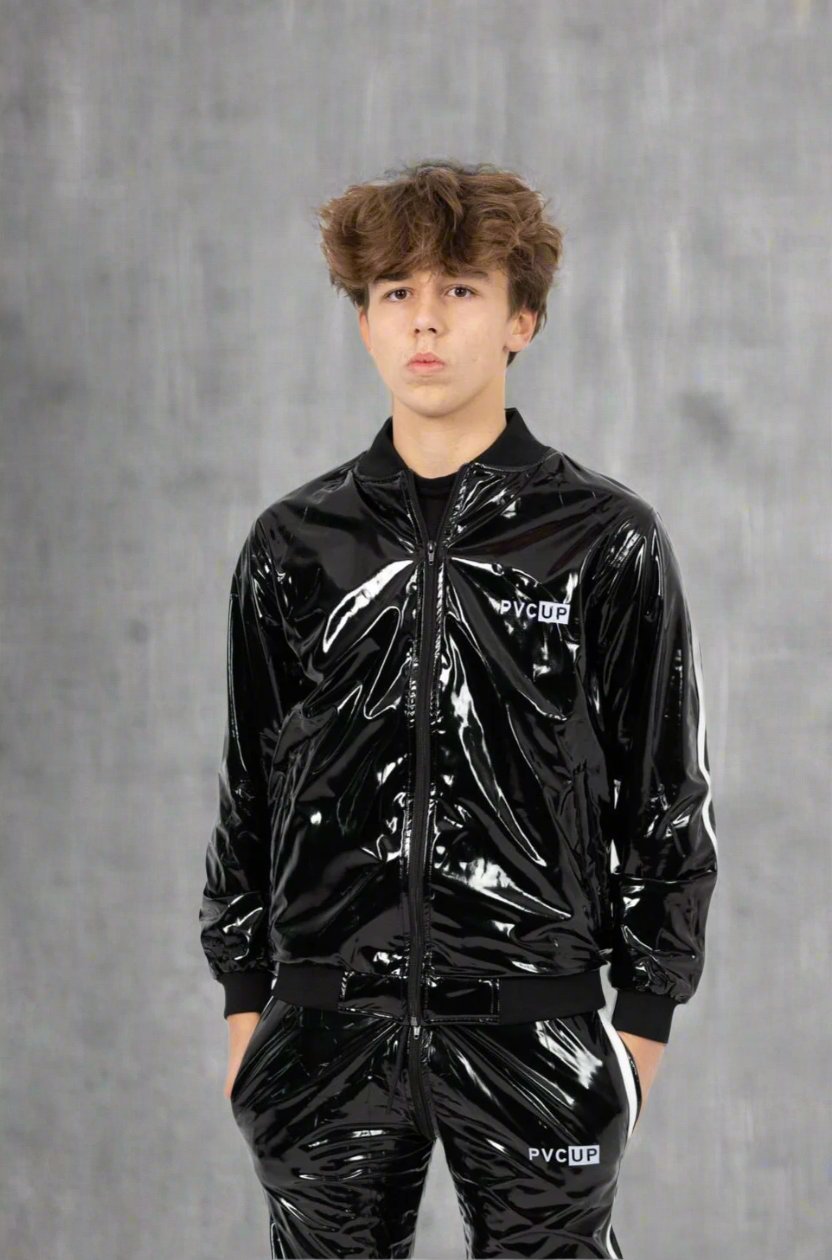 TOUCH UP - black / white - JACKET - PVC