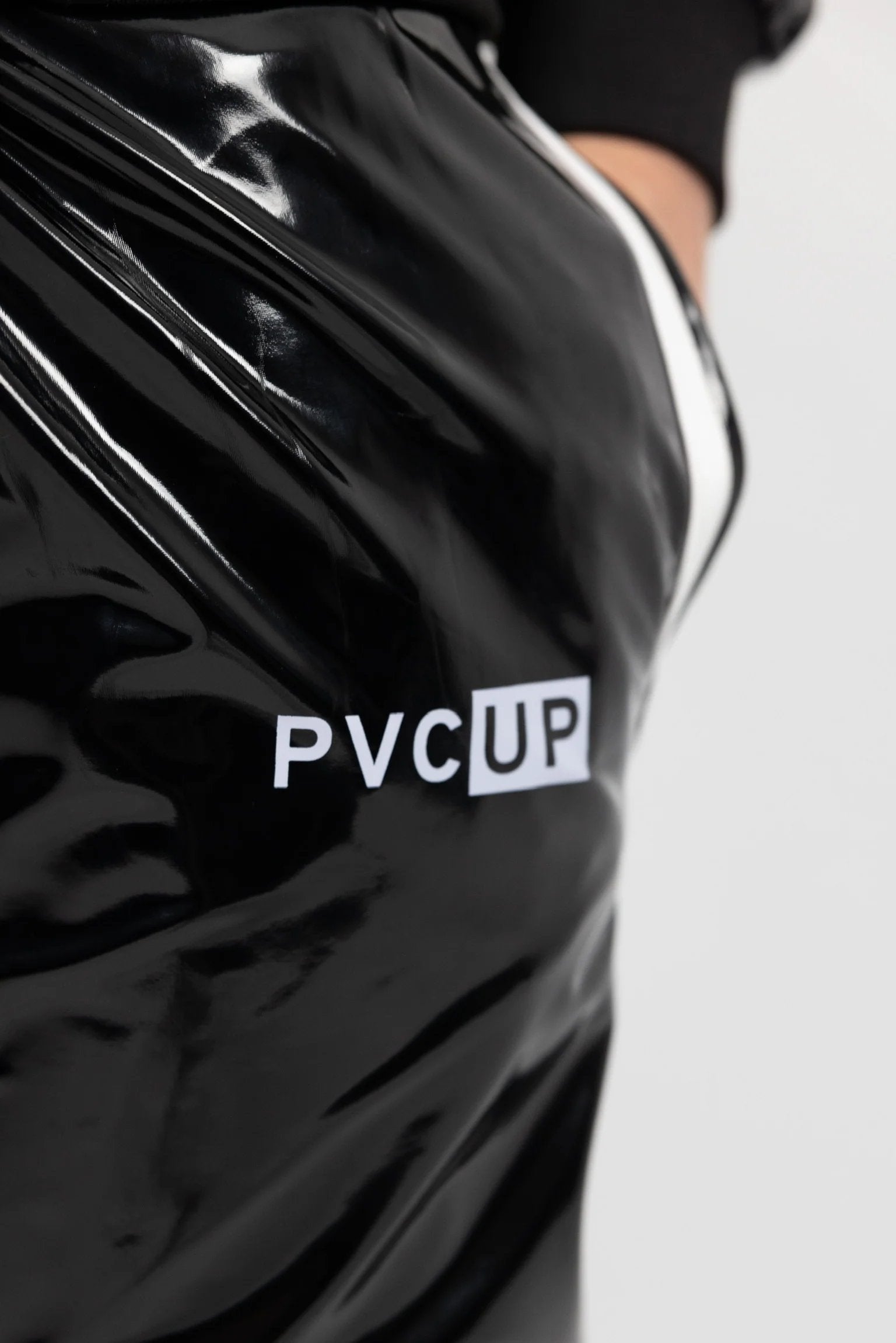 TOUCH UP - black / white - PANTS - PVC