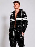 HOOK UP - black / white - JACKET - PVC PLUS