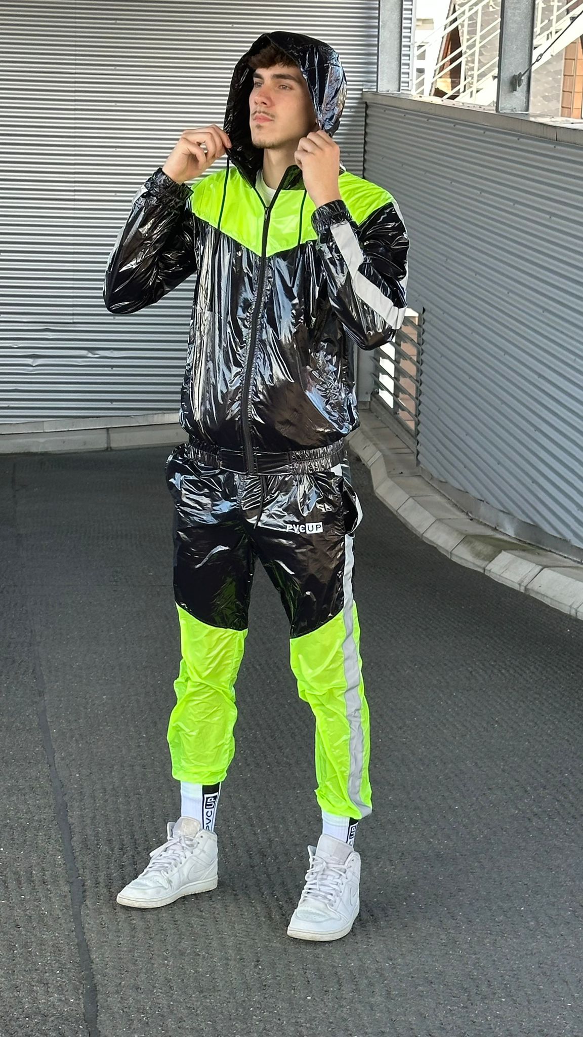 SUIT UP - black / neon / reflective - PANTS - NYLON